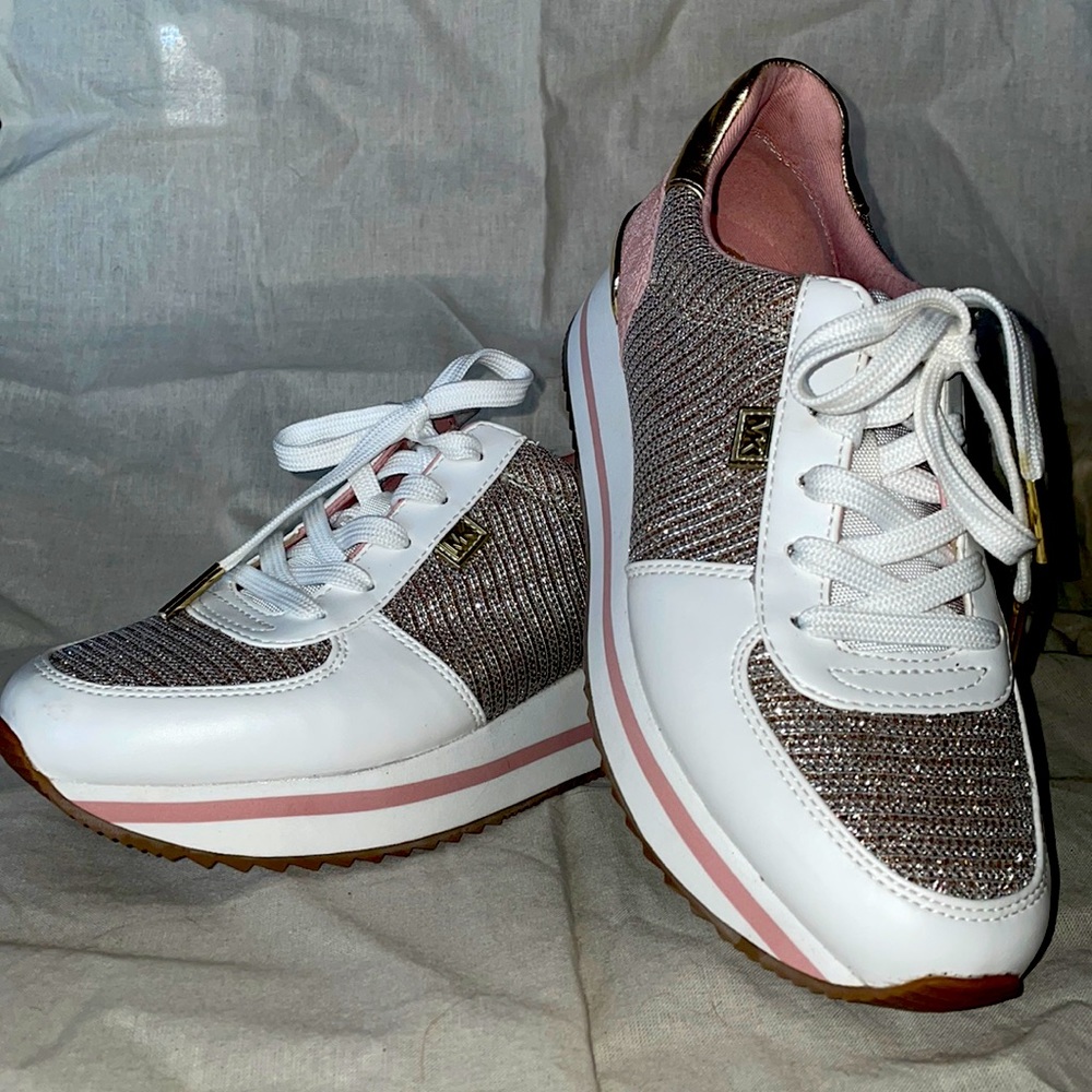 MICHAEL Michael Kors Monique Trainer Glitter Fabric Sneakers